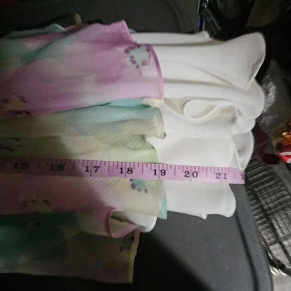 vintage 90s deadstock silk floral whimsigoth fairy a-line skirt - Picture 2 of 5